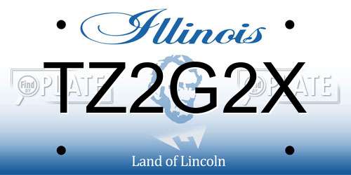 TZ2G2X Illinois License Plate