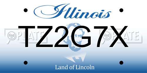 TZ2G7X Illinois License Plate