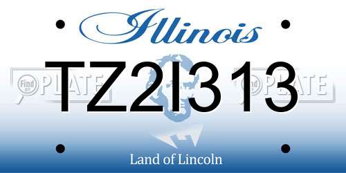 TZ2I313 Illinois License Plate