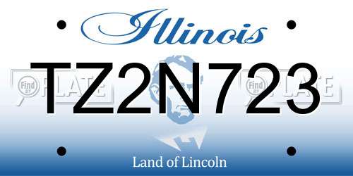 TZ2N723 Illinois License Plate