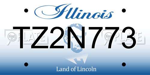 TZ2N773 Illinois License Plate