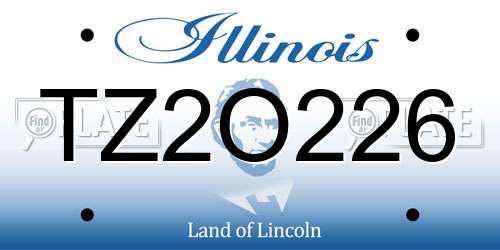 TZ2O226 Illinois License Plate