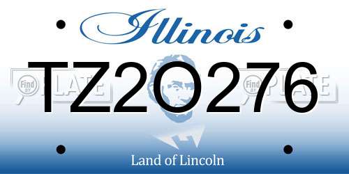 TZ2O276 Illinois License Plate