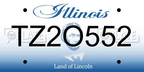 TZ2O552 Illinois License Plate