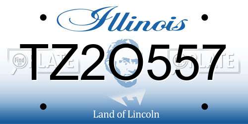 TZ2O557 Illinois License Plate