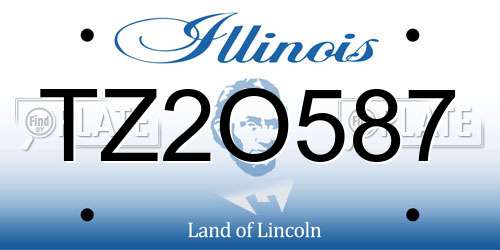 TZ2O587 Illinois License Plate