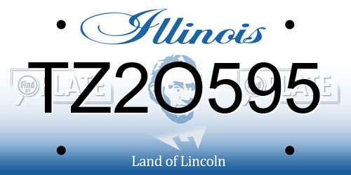TZ2O595 Illinois License Plate