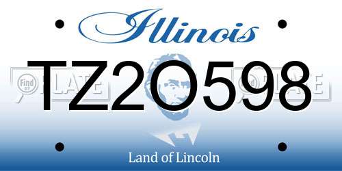 TZ2O598 Illinois License Plate