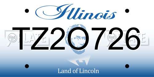 TZ2O726 Illinois License Plate