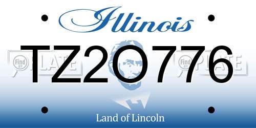 TZ2O776 Illinois License Plate