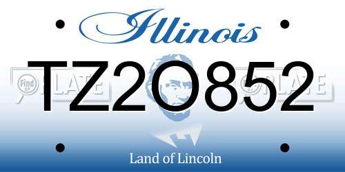 TZ2O852 Illinois License Plate