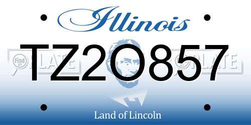 TZ2O857 Illinois License Plate