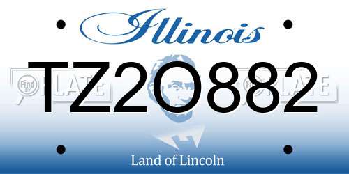 TZ2O882 Illinois License Plate