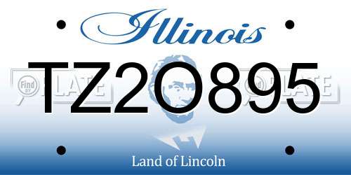 TZ2O895 Illinois License Plate