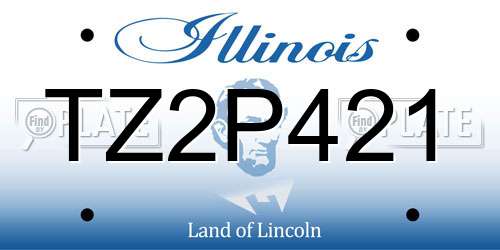 TZ2P421 Illinois License Plate