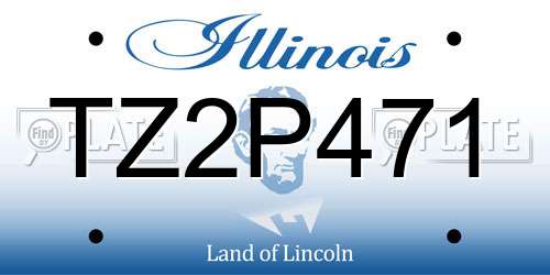 TZ2P471 Illinois License Plate