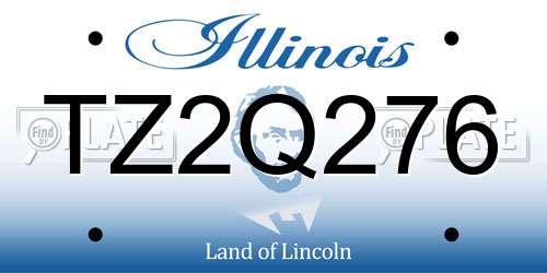 TZ2Q276 Illinois License Plate