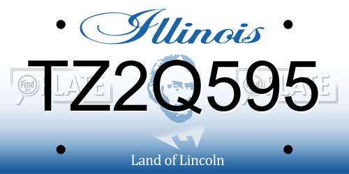 TZ2Q595 Illinois License Plate