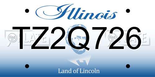 TZ2Q726 Illinois License Plate