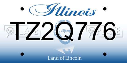 TZ2Q776 Illinois License Plate