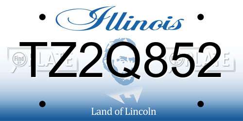 TZ2Q852 Illinois License Plate