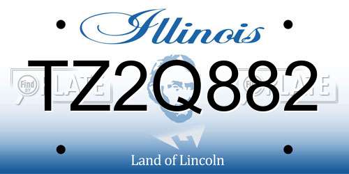 TZ2Q882 Illinois License Plate