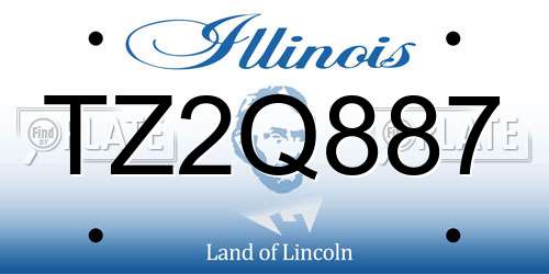 TZ2Q887 Illinois License Plate