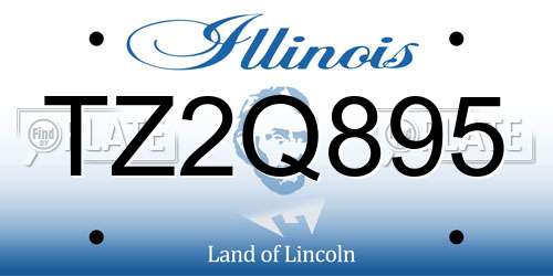 TZ2Q895 Illinois License Plate