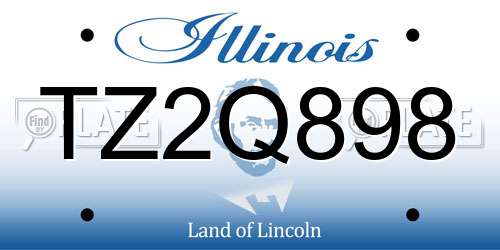 TZ2Q898 Illinois License Plate