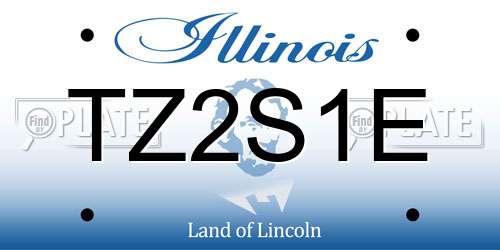 TZ2S1E Illinois License Plate