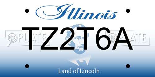 TZ2T6A Illinois License Plate