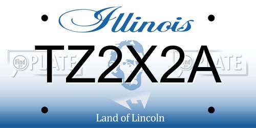 TZ2X2A Illinois License Plate
