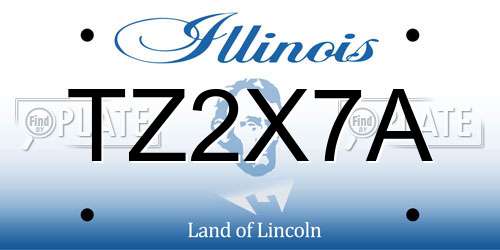 TZ2X7A Illinois License Plate