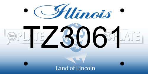 TZ3061 Illinois License Plate