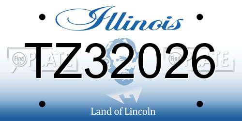 TZ32026 Illinois License Plate