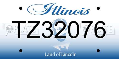 TZ32076 Illinois License Plate