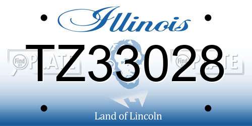 TZ33028 Illinois License Plate