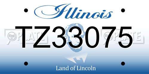 TZ33075 Illinois License Plate