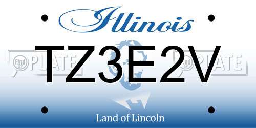 TZ3E2V Illinois License Plate