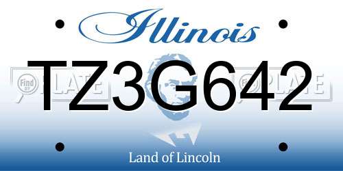 TZ3G642 Illinois License Plate