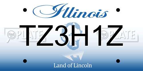 TZ3H1Z Illinois License Plate