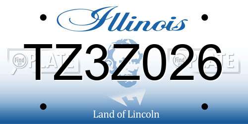 TZ3Z026 Illinois License Plate