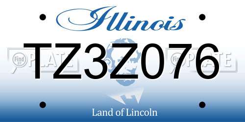 TZ3Z076 Illinois License Plate