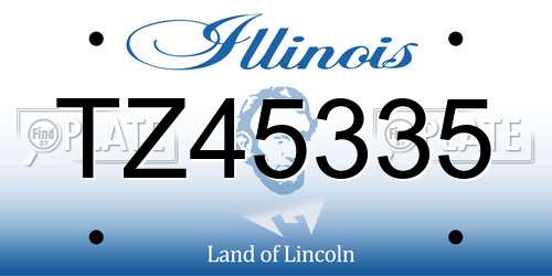 TZ45335 Illinois License Plate