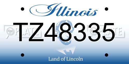 TZ48335 Illinois License Plate
