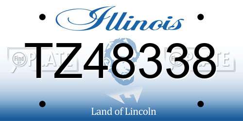 TZ48338 Illinois License Plate