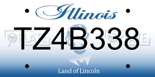 TZ4B338 Illinois License Plate