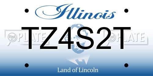 TZ4S2T Illinois License Plate