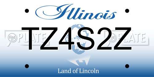TZ4S2Z Illinois License Plate