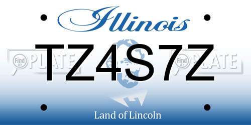 TZ4S7Z Illinois License Plate